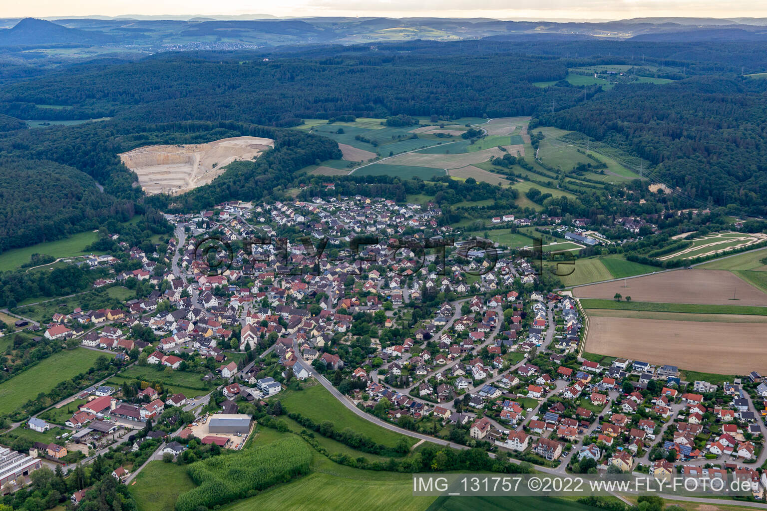 Luftbild von Eigeltingen im Bundesland Baden-Württemberg, Deutschland