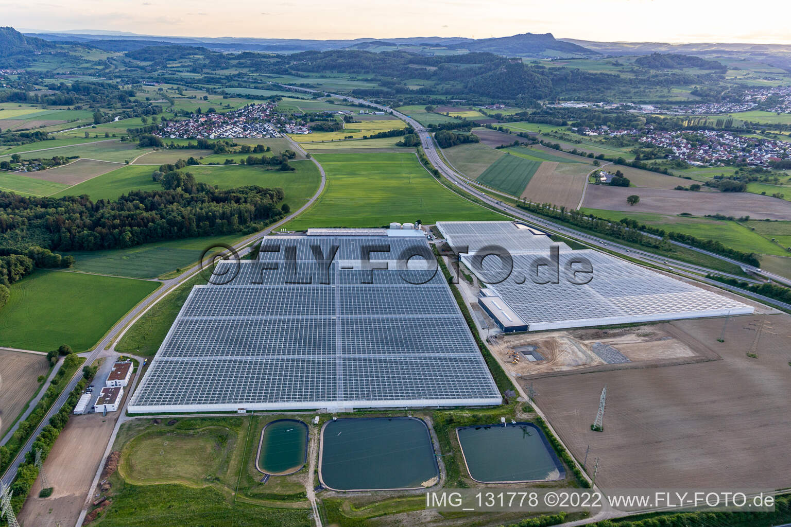 Luftbild von Reichenauer Gärtnersiedlung in Beuren an der Aach in Singen im Bundesland Baden-Württemberg, Deutschland