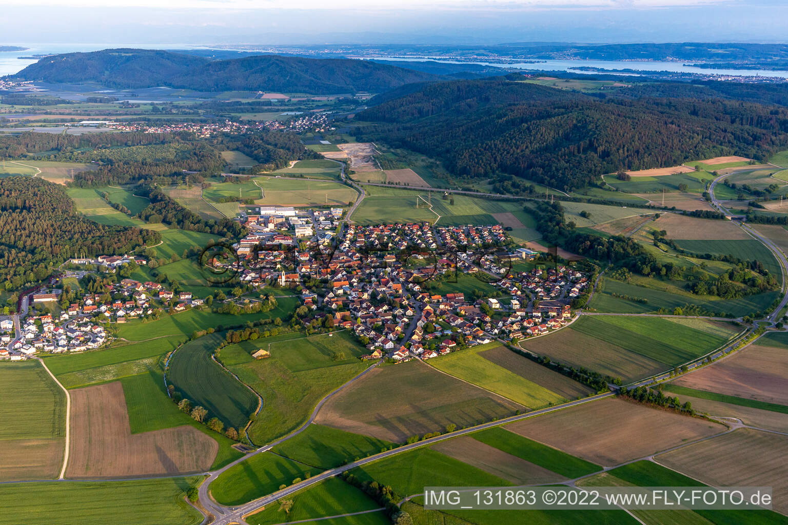 Luftbild von Orsingen in Orsingen-Nenzingen im Bundesland Baden-Württemberg, Deutschland
