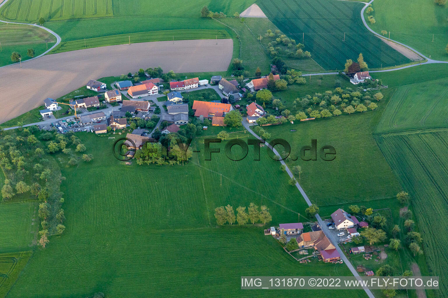 Luftbild von Gallmannsweil in Mühlingen im Bundesland Baden-Württemberg, Deutschland
