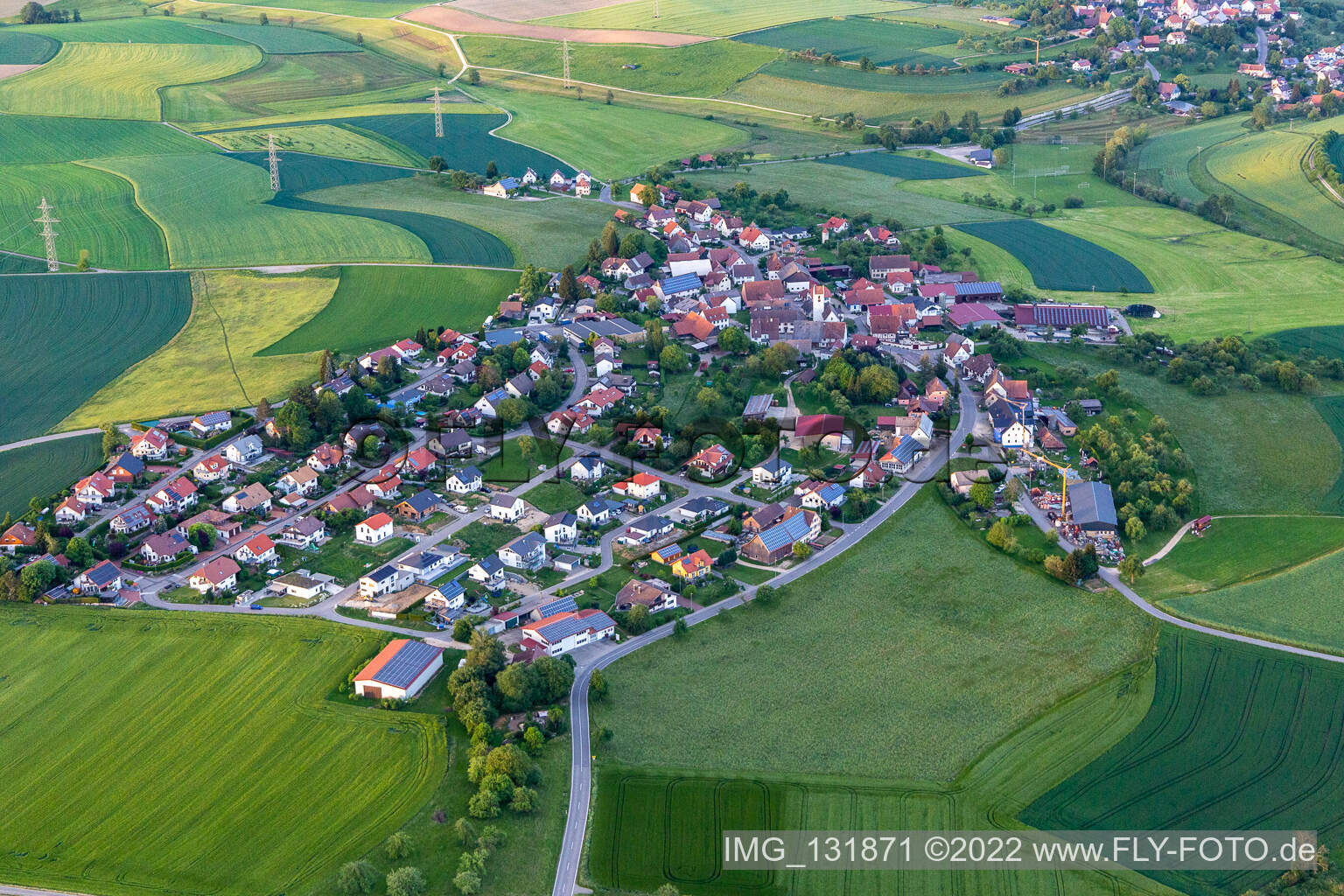 Luftaufnahme von Gallmannsweil in Mühlingen im Bundesland Baden-Württemberg, Deutschland