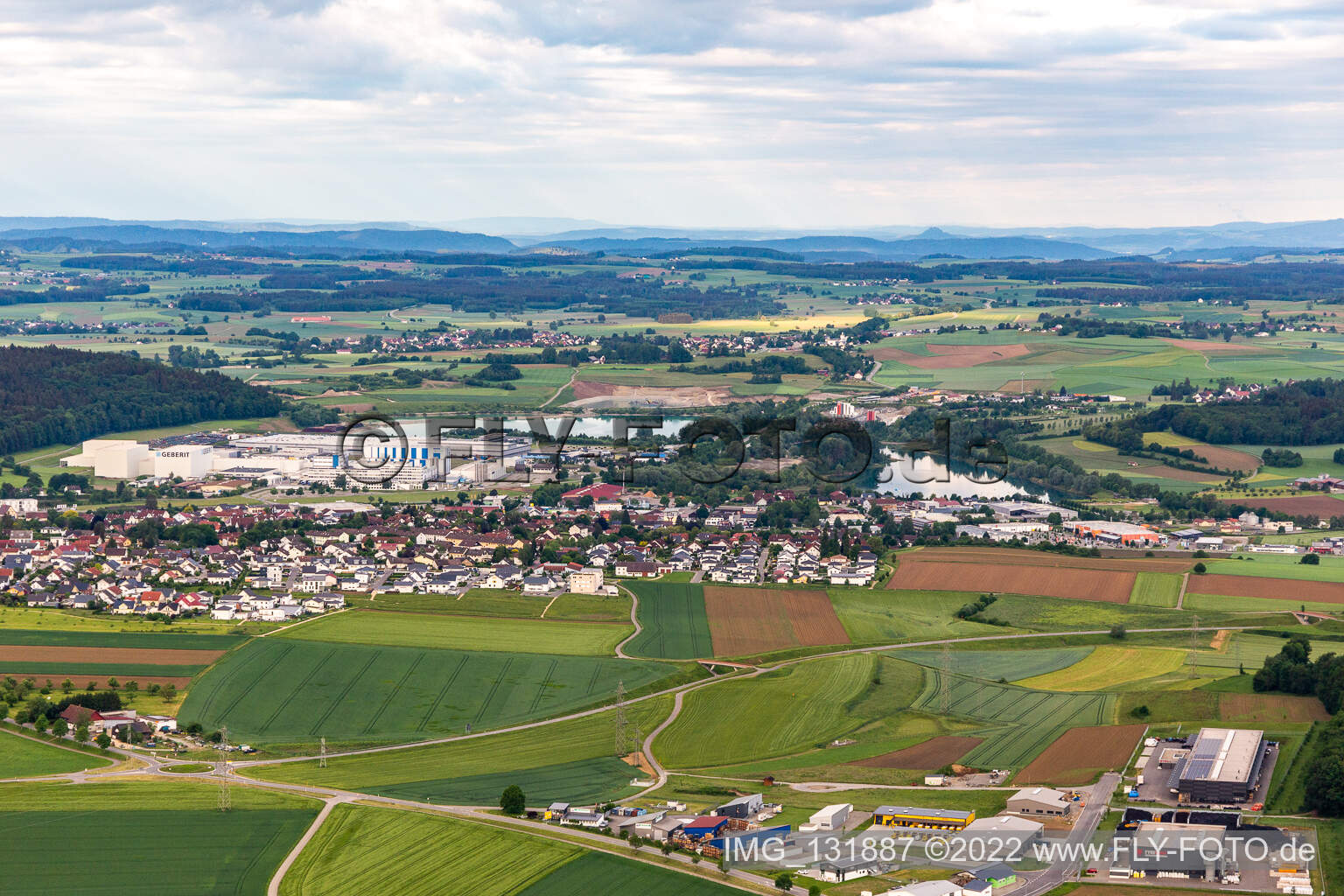 Luftbild von Geberit Vertriebs GmbH in Pfullendorf im Bundesland Baden-Württemberg, Deutschland