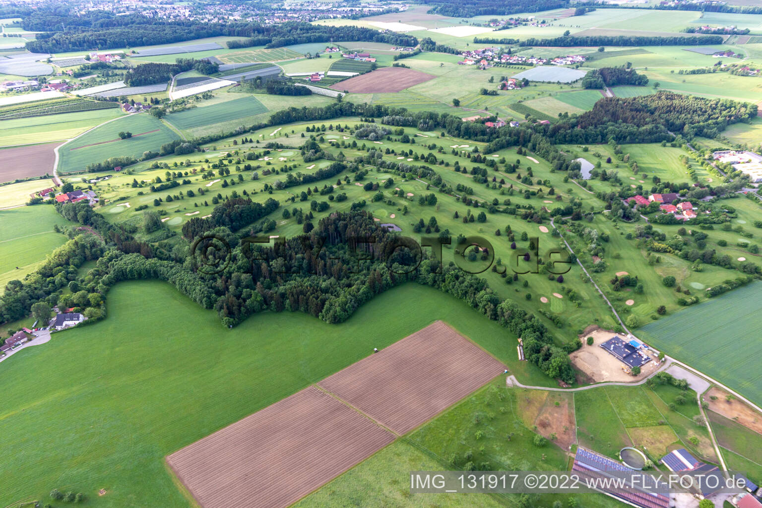Luftbild von Golfanlage Ravensburg im Bundesland Baden-Württemberg, Deutschland