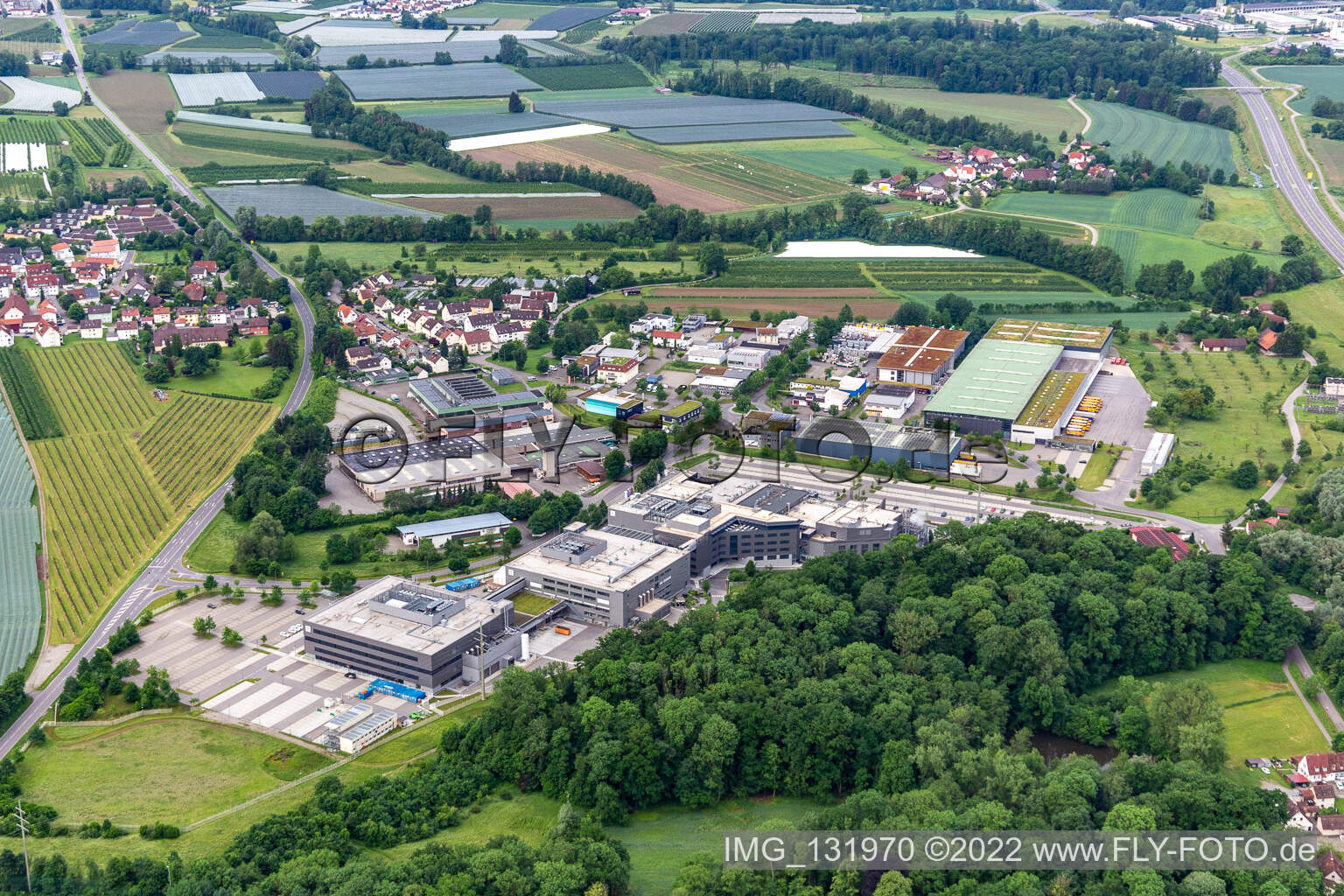 Luftbild von Vetter-Pharma GmbH & Co. KG in Ravensburg im Bundesland Baden-Württemberg, Deutschland