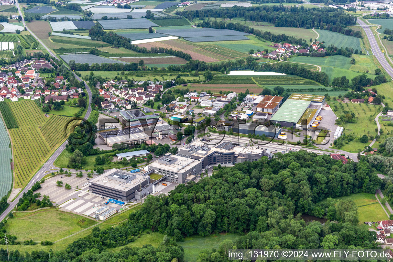 Luftbild von Vetter-Pharma GmbH & Co. KG im Ortsteil Torkenweiler in Ravensburg im Bundesland Baden-Württemberg, Deutschland