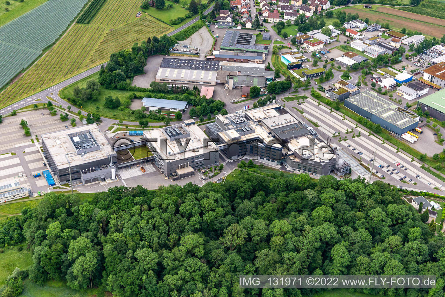 Luftaufnahme von Vetter-Pharma GmbH & Co. KG in Ravensburg im Bundesland Baden-Württemberg, Deutschland