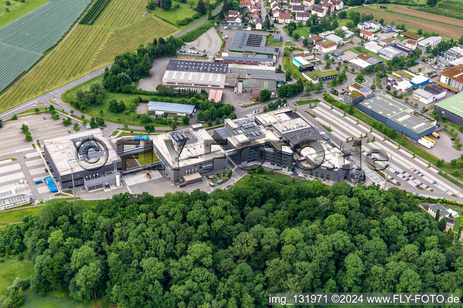 Luftaufnahme von Vetter-Pharma GmbH & Co. KG im Ortsteil Torkenweiler in Ravensburg im Bundesland Baden-Württemberg, Deutschland