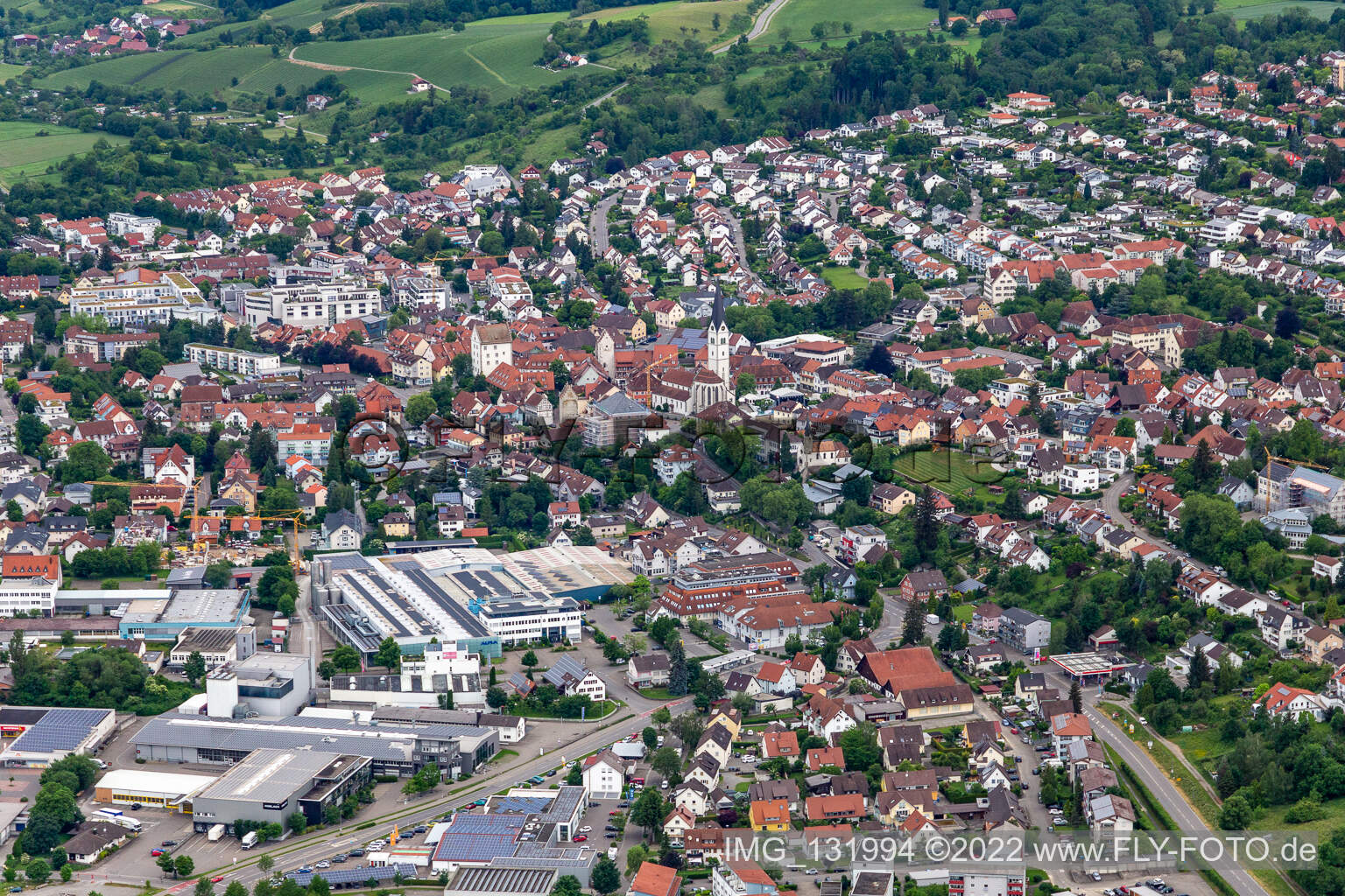 Luftbild von Markdorf im Bundesland Baden-Württemberg, Deutschland