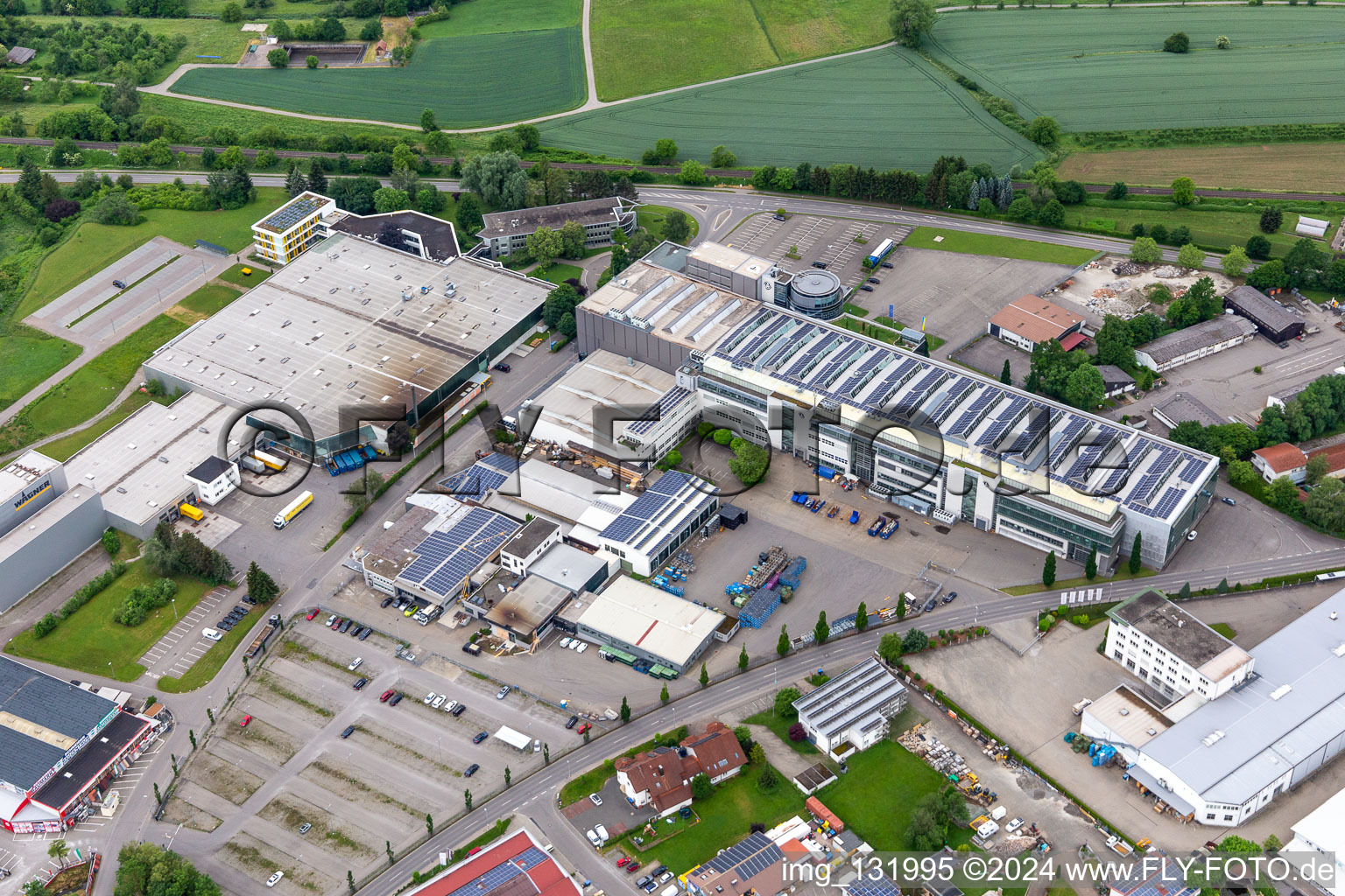 Luftbild von Albert Weber GmbH im Ortsteil Bergheim in Markdorf im Bundesland Baden-Württemberg, Deutschland