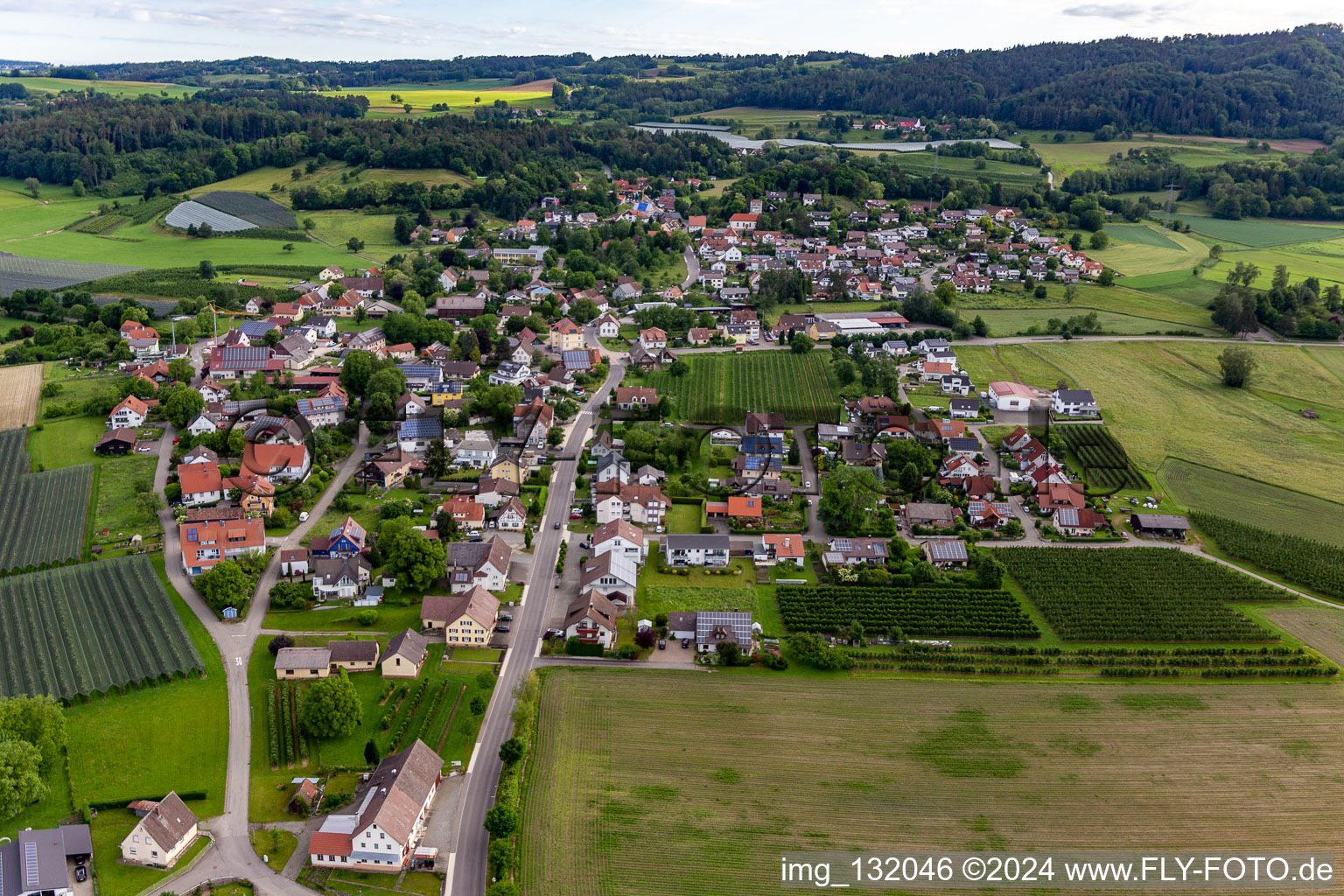 Luftbild von Ortsteil Altheim in Frickingen im Bundesland Baden-Württemberg, Deutschland