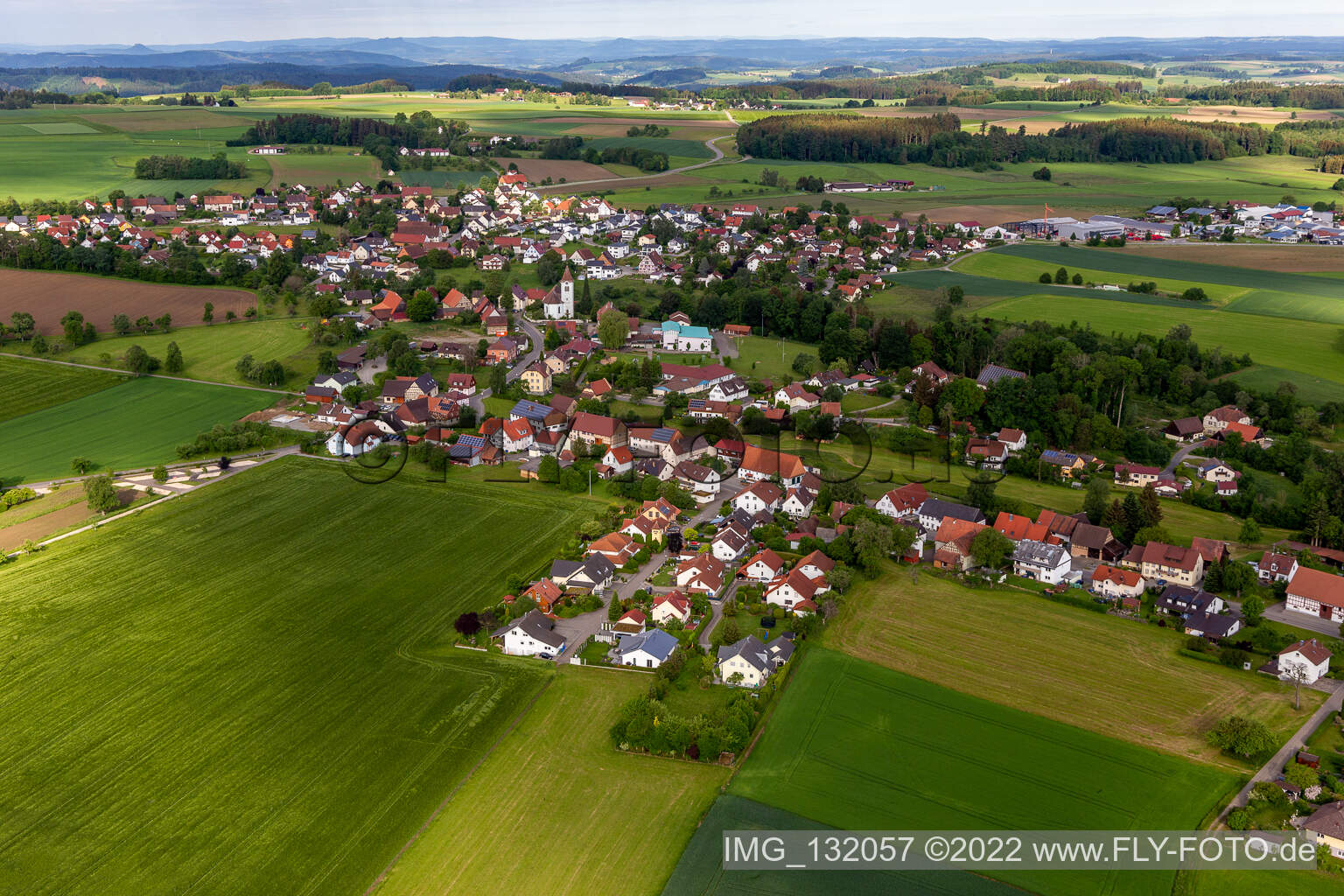 Luftbild von Herdwangen in Herdwangen-Schönach im Bundesland Baden-Württemberg, Deutschland
