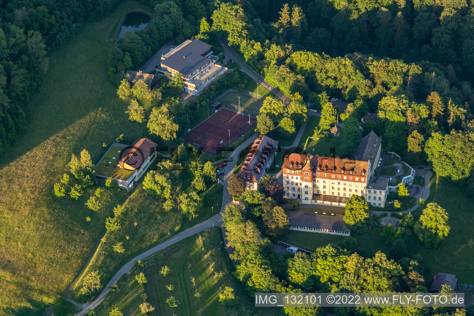 Luftaufnahme von Salem International College - Schloss Spetzgart in Überlingen im Bundesland Baden-Württemberg, Deutschland