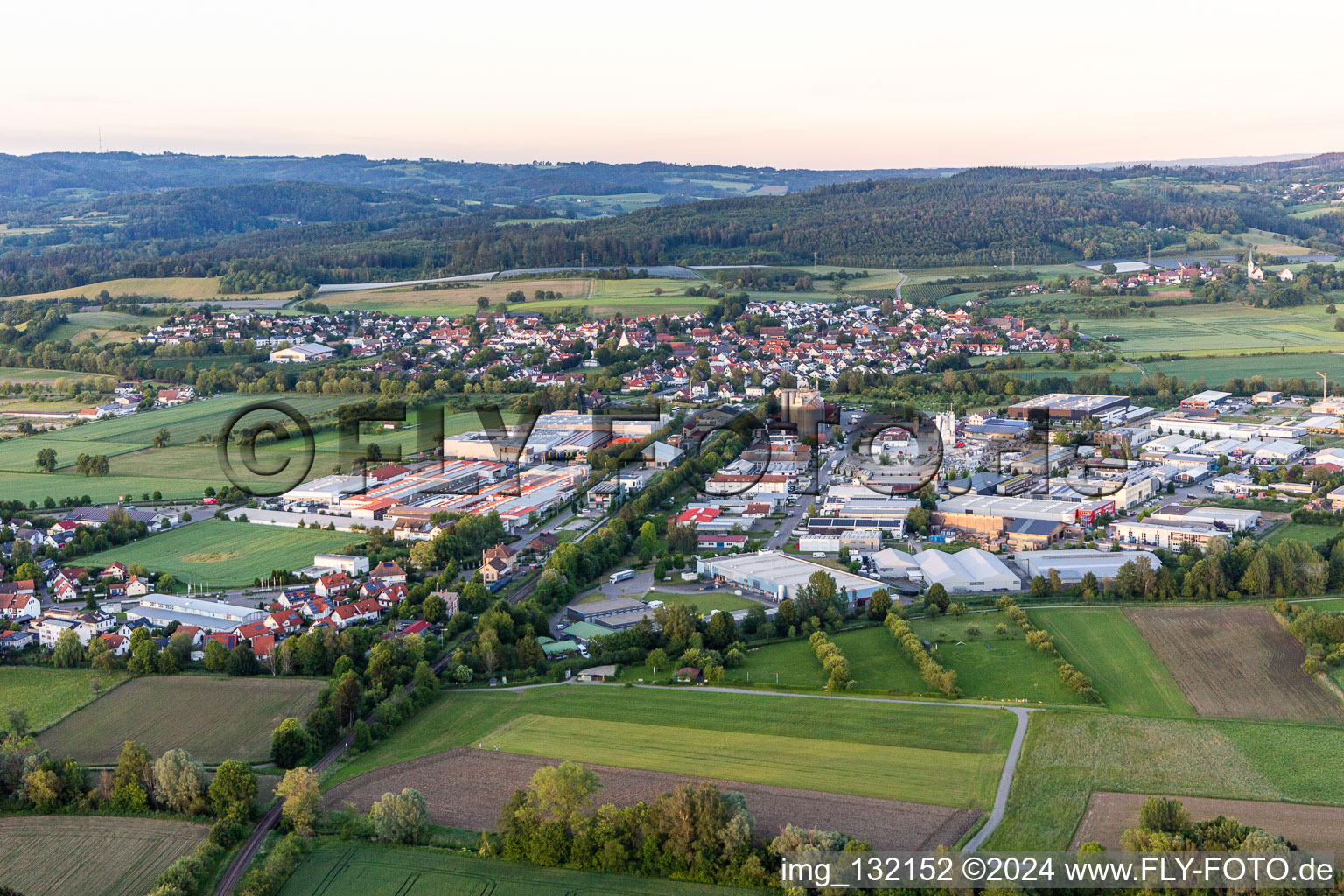 Luftbild von Industriegebiet Mimmenhausen in Salem im Bundesland Baden-Württemberg, Deutschland