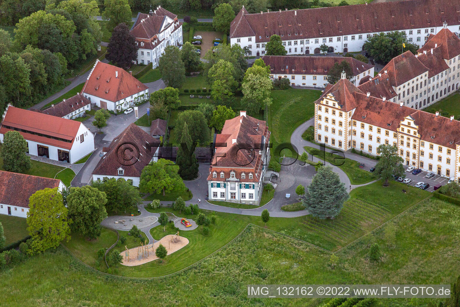 Luftbild von Schule Schloss Salem im Bundesland Baden-Württemberg, Deutschland