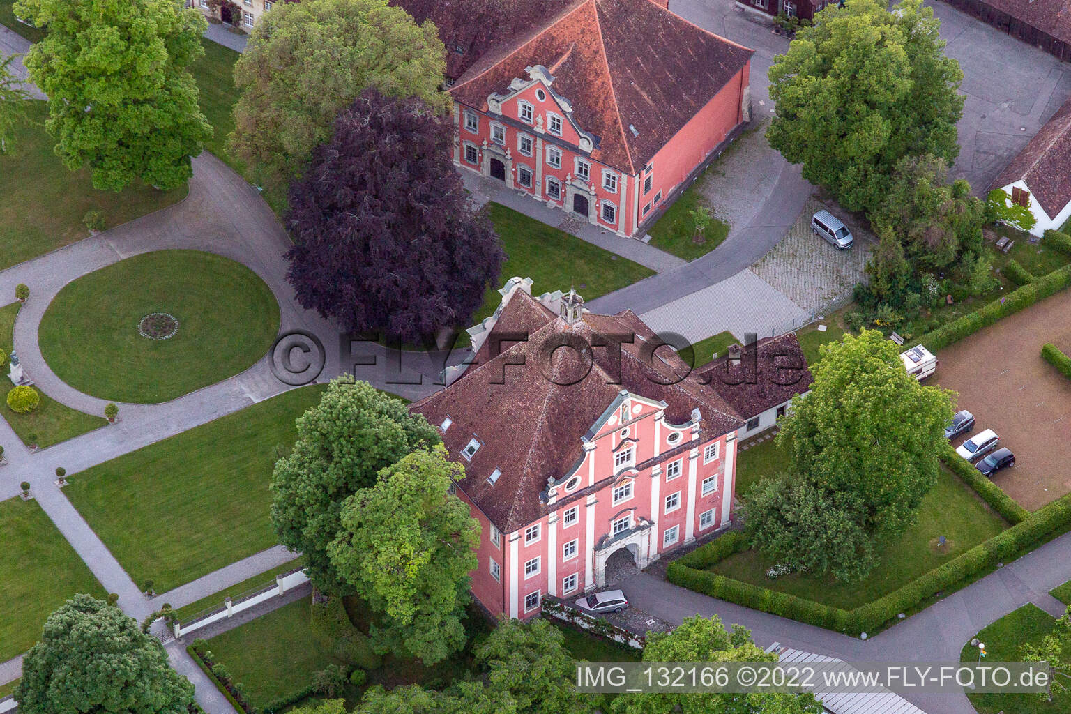 Schrägluftbild von Schule Schloss Salem im Bundesland Baden-Württemberg, Deutschland