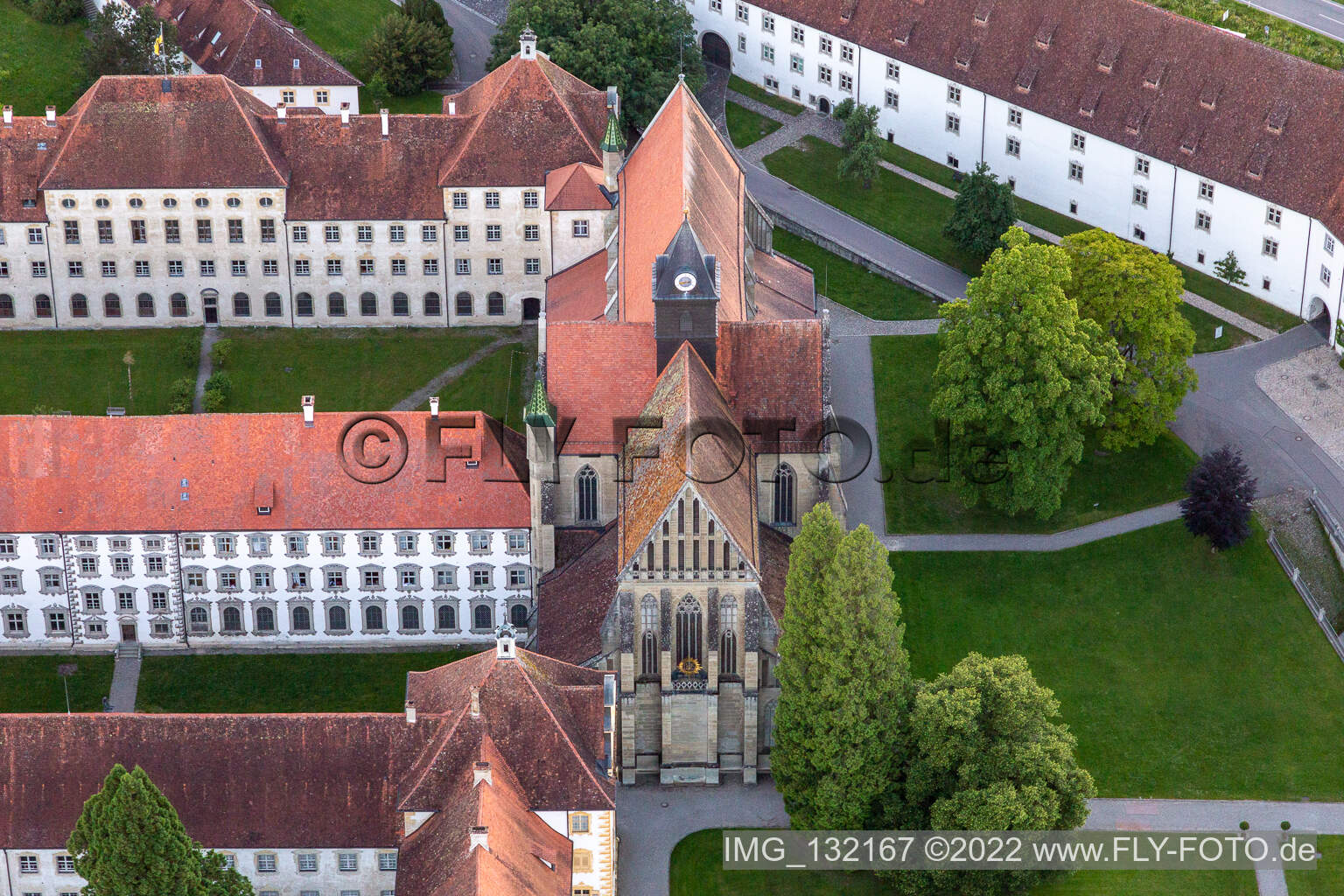 Schule Schloss Salem im Bundesland Baden-Württemberg, Deutschland von oben