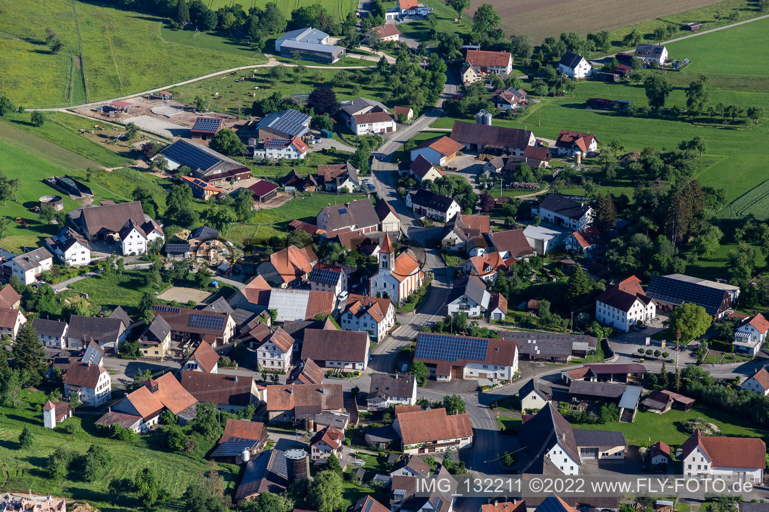 Luftaufnahme von Heudorf in Meßkirch im Bundesland Baden-Württemberg, Deutschland