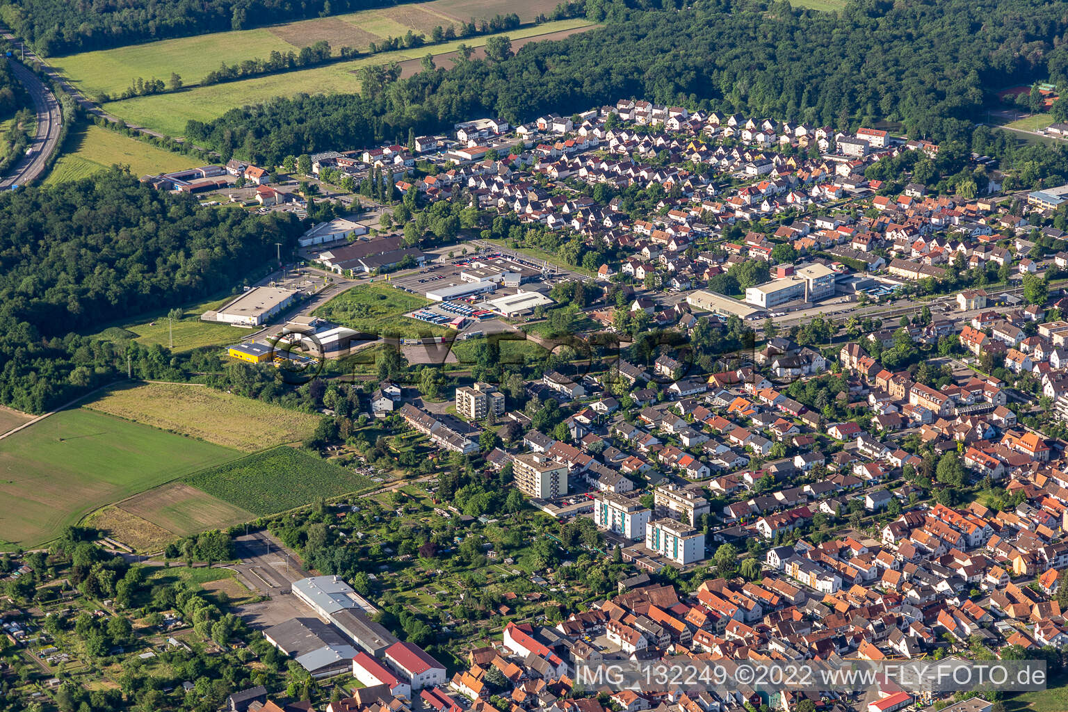 Luftbild von Gartenstadt in Kandel im Bundesland Rheinland-Pfalz, Deutschland