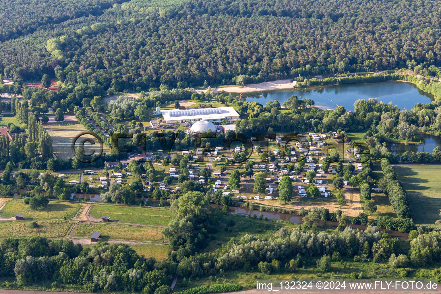 Campingplatz Rülzheim im Bundesland Rheinland-Pfalz, Deutschland