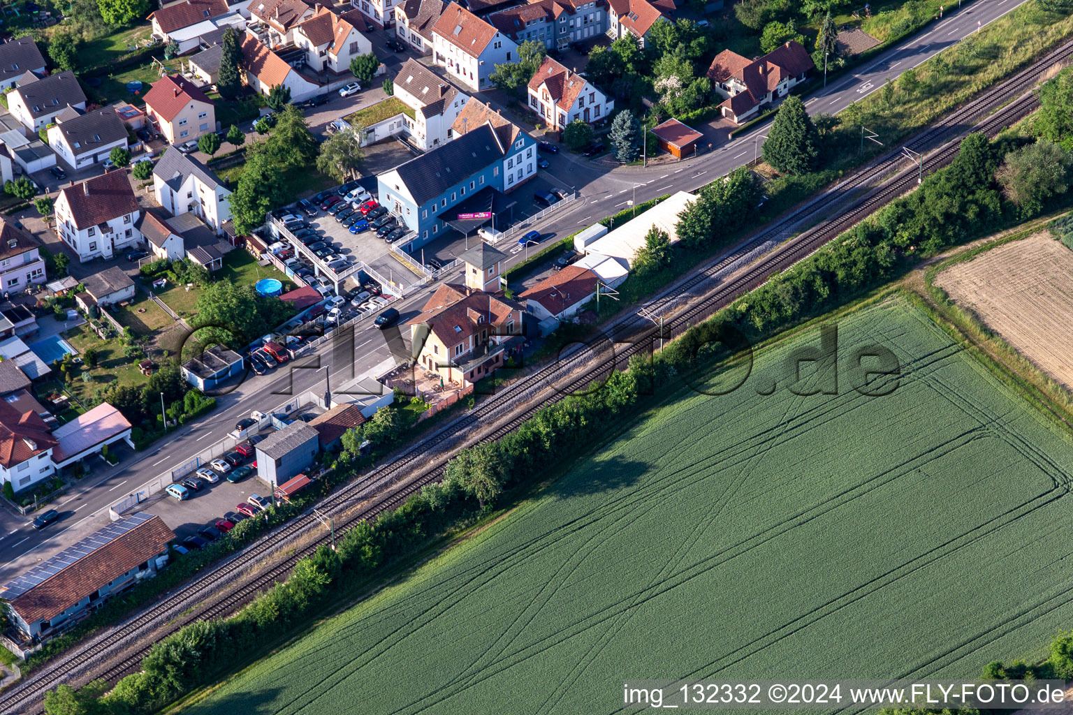 Bahnhof in Rülzheim im Bundesland Rheinland-Pfalz, Deutschland