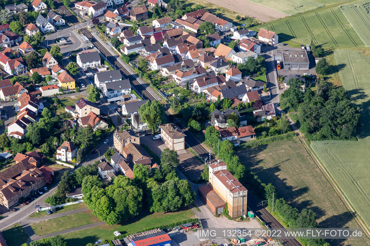 Luftbild von Neun Morgen in Rheinzabern im Bundesland Rheinland-Pfalz, Deutschland