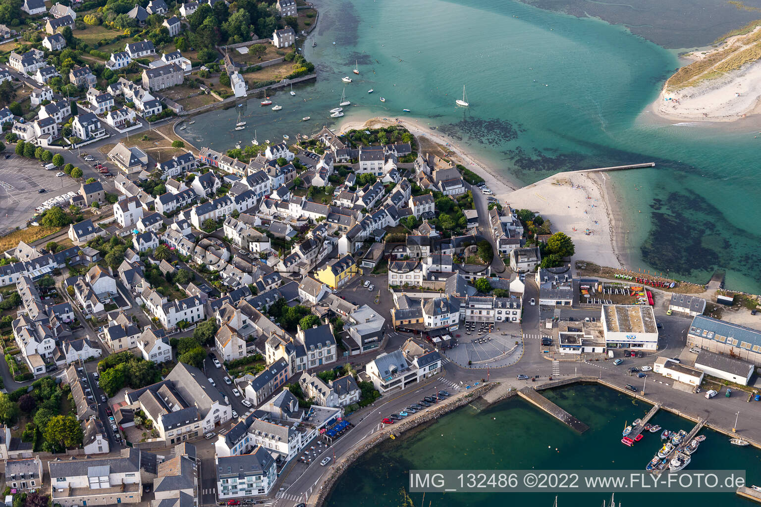 Luftaufnahme von Plobannalec-Lesconil im Bundesland Finistère, Frankreich