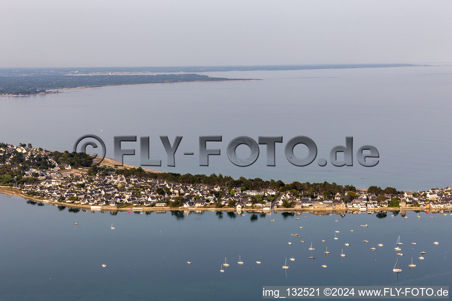 Île-Tudy im Bundesland Finistère, Frankreich aus der Luft