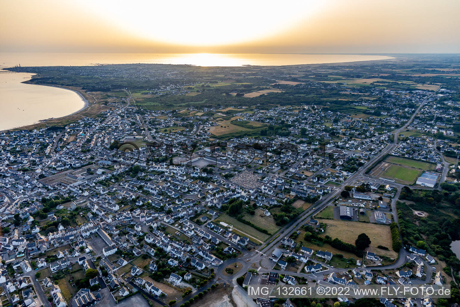 Luftbild von Guilvinec im Bundesland Finistère, Frankreich