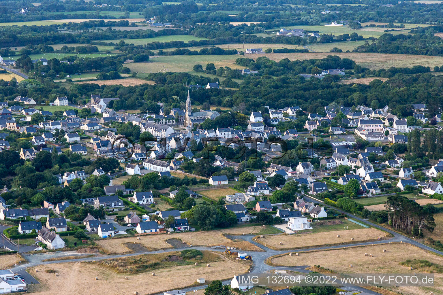 Plobannalec-Lesconil im Bundesland Finistère, Frankreich aus der Luft