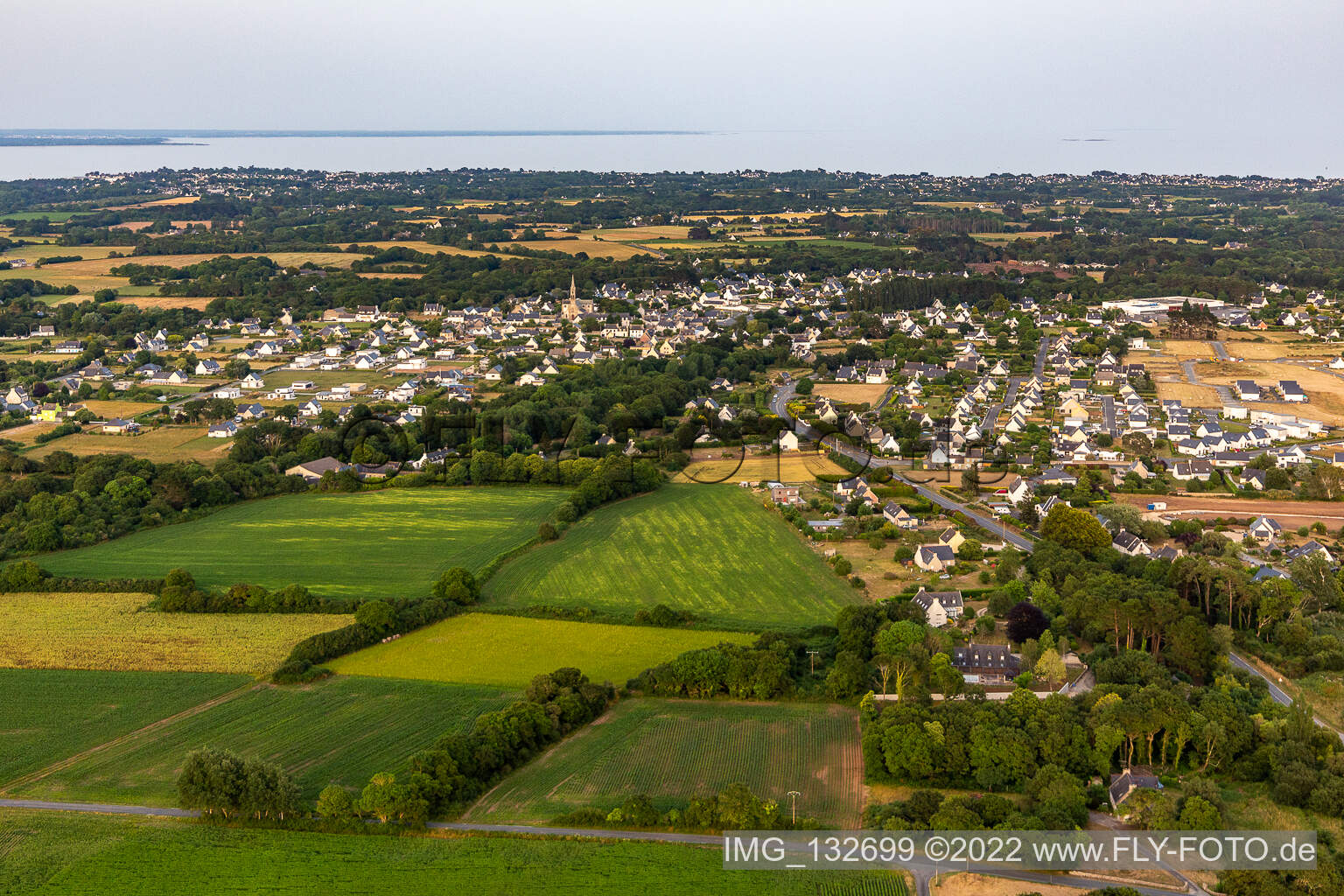 Plobannalec-Lesconil im Bundesland Finistère, Frankreich vom Flugzeug aus
