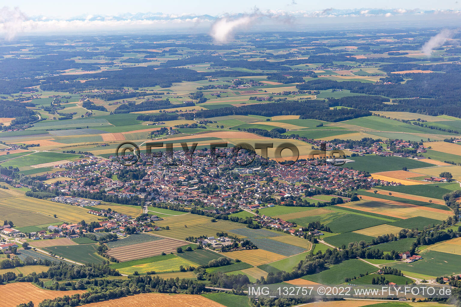 Luftbild von Reisbach im Bundesland Bayern, Deutschland