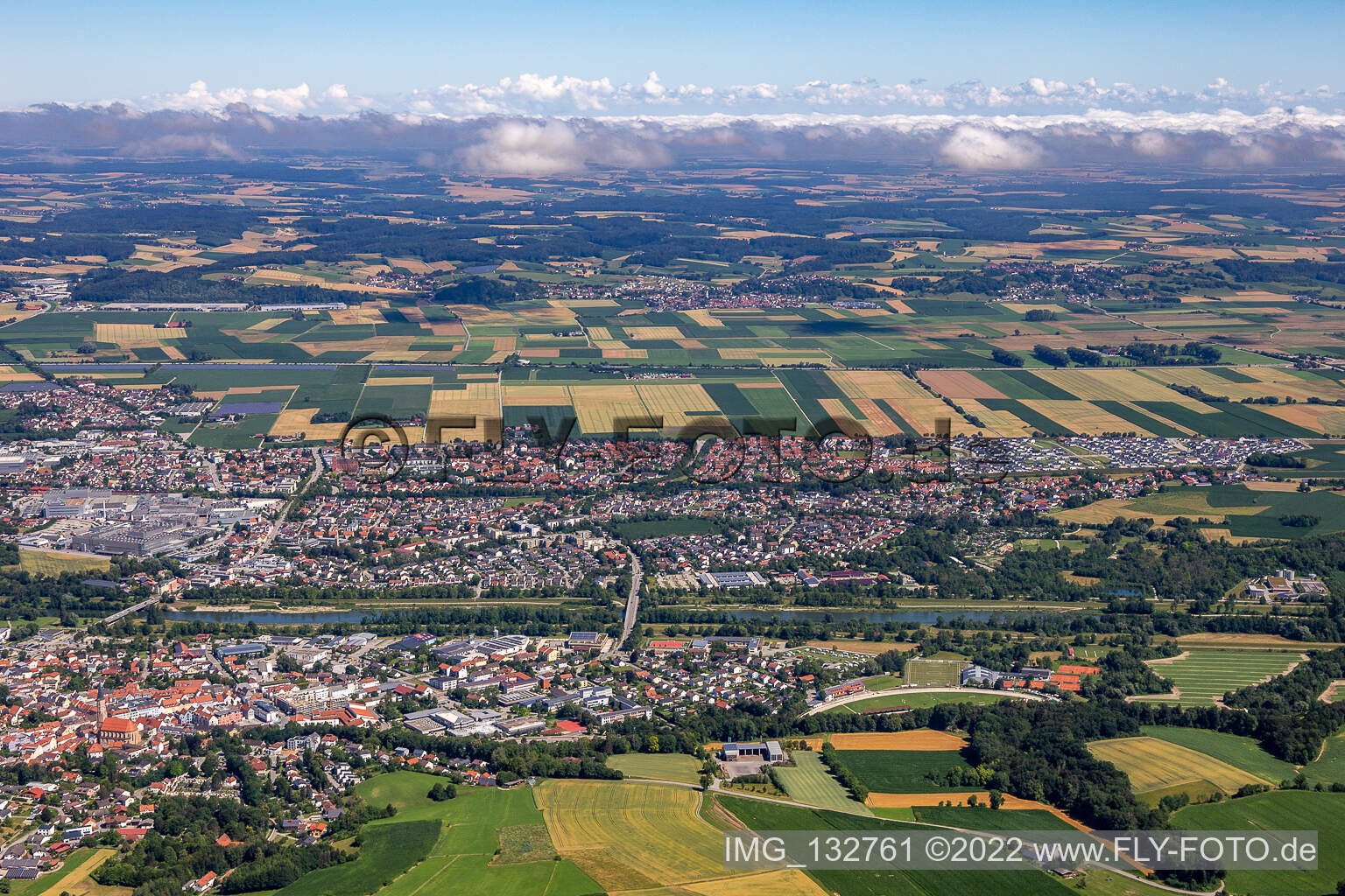 Gottfrieding im Bundesland Bayern, Deutschland von oben gesehen
