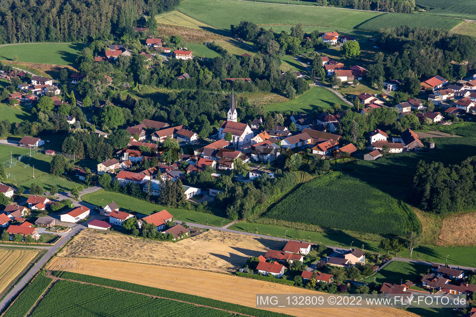 Luftbild von Ruhstorf in Simbach im Bundesland Bayern, Deutschland