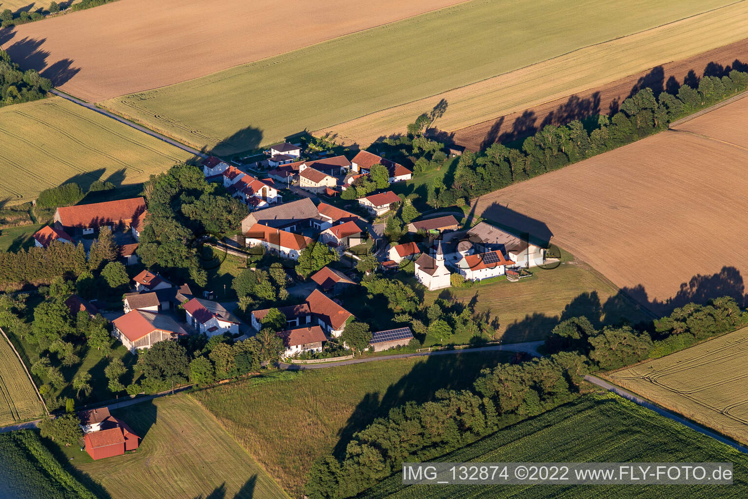 Luftbild von Münchsdorf in Roßbach im Bundesland Bayern, Deutschland