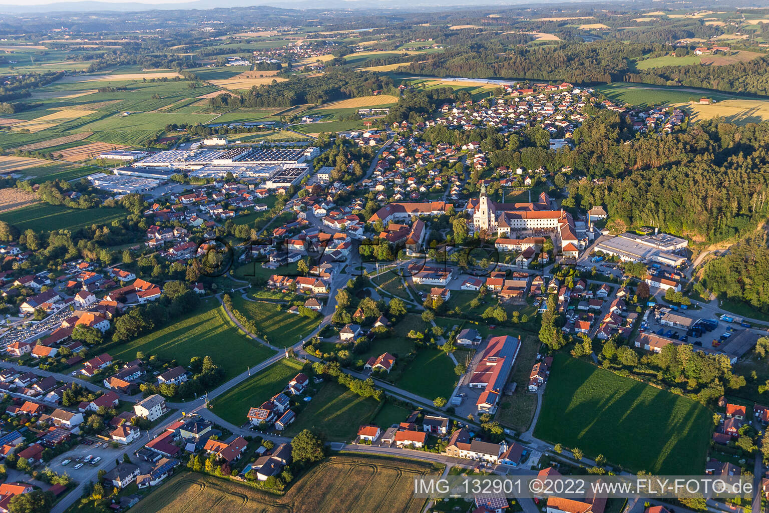 Aldersbach im Bundesland Bayern, Deutschland von oben