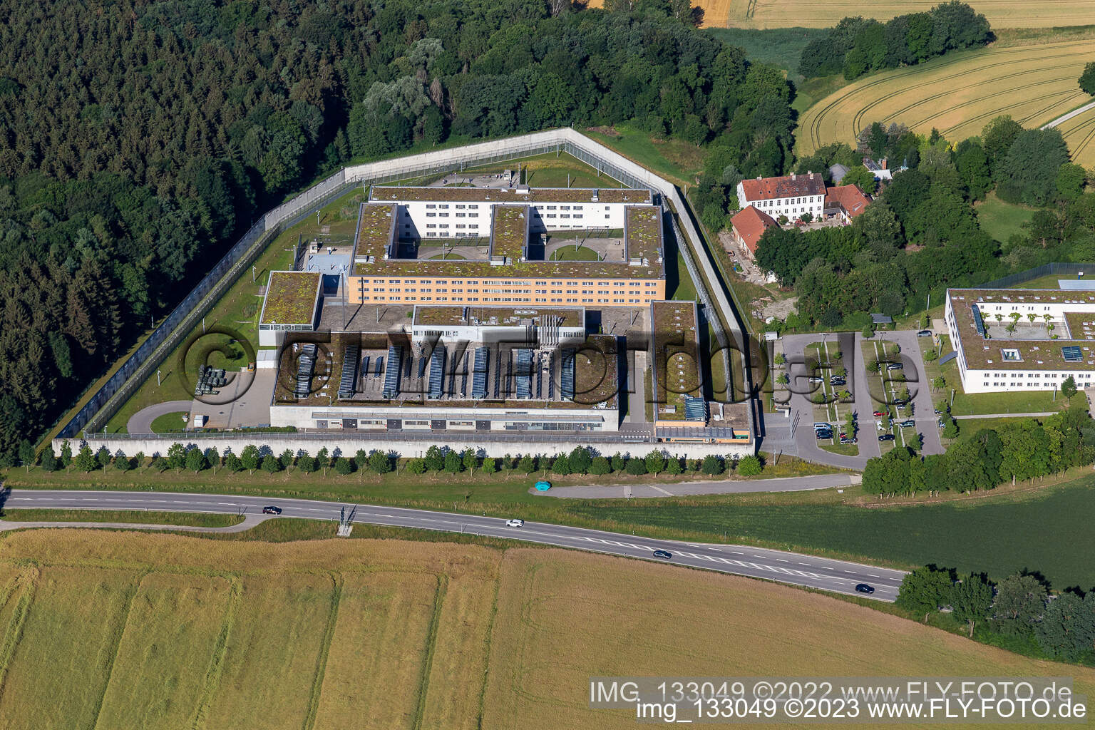 Luftbild von Justizvollzugsanstalt Landshut im Bundesland Bayern, Deutschland