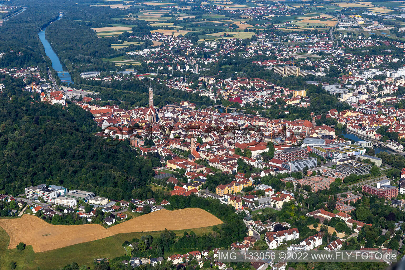 Altstadt Landshut im Bundesland Bayern, Deutschland