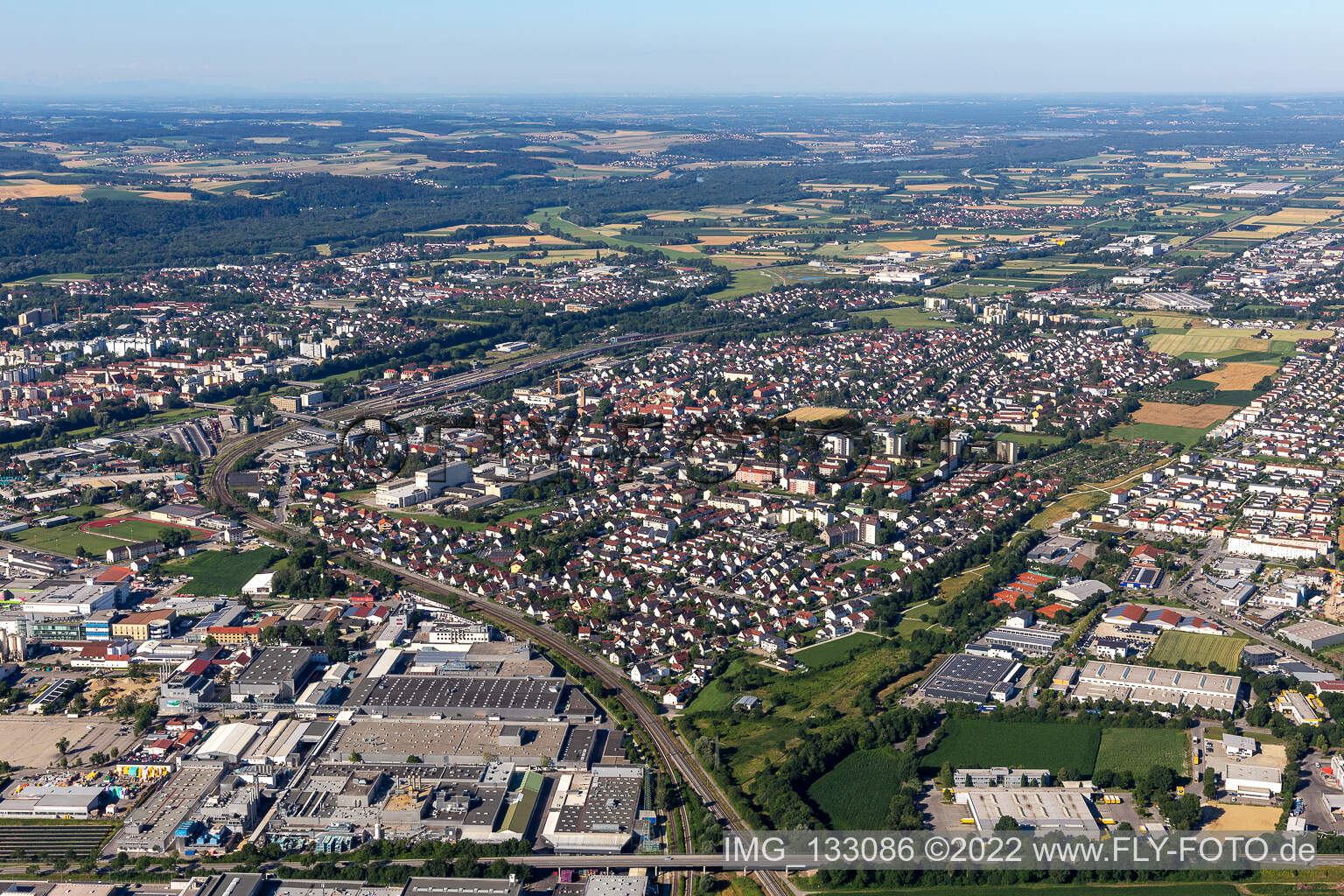 Landshut im Bundesland Bayern, Deutschland aus der Luft