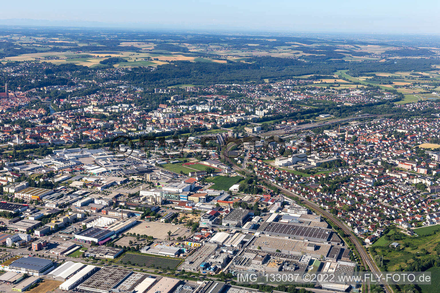 Luftbild von BMW Werk 4.1 Landshut in Ergolding im Bundesland Bayern, Deutschland