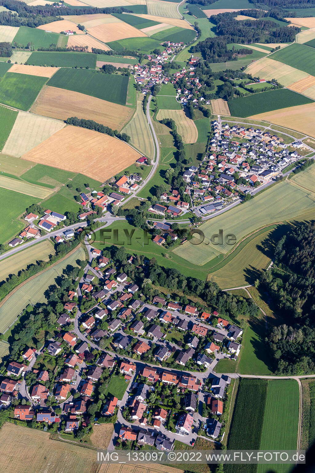 Luftbild von Unterglaim in Ergolding im Bundesland Bayern, Deutschland