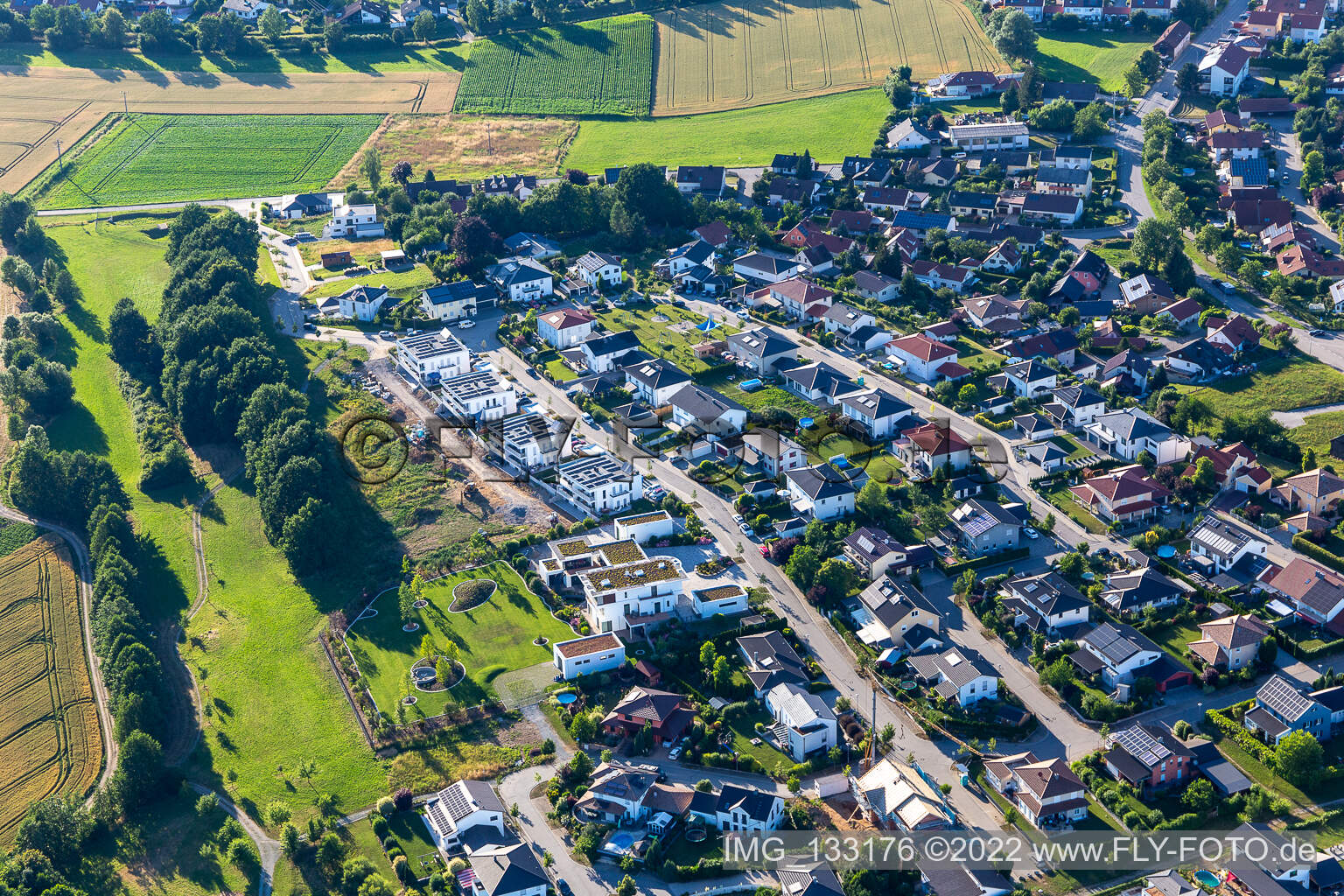 Luftbild von Salching im Bundesland Bayern, Deutschland