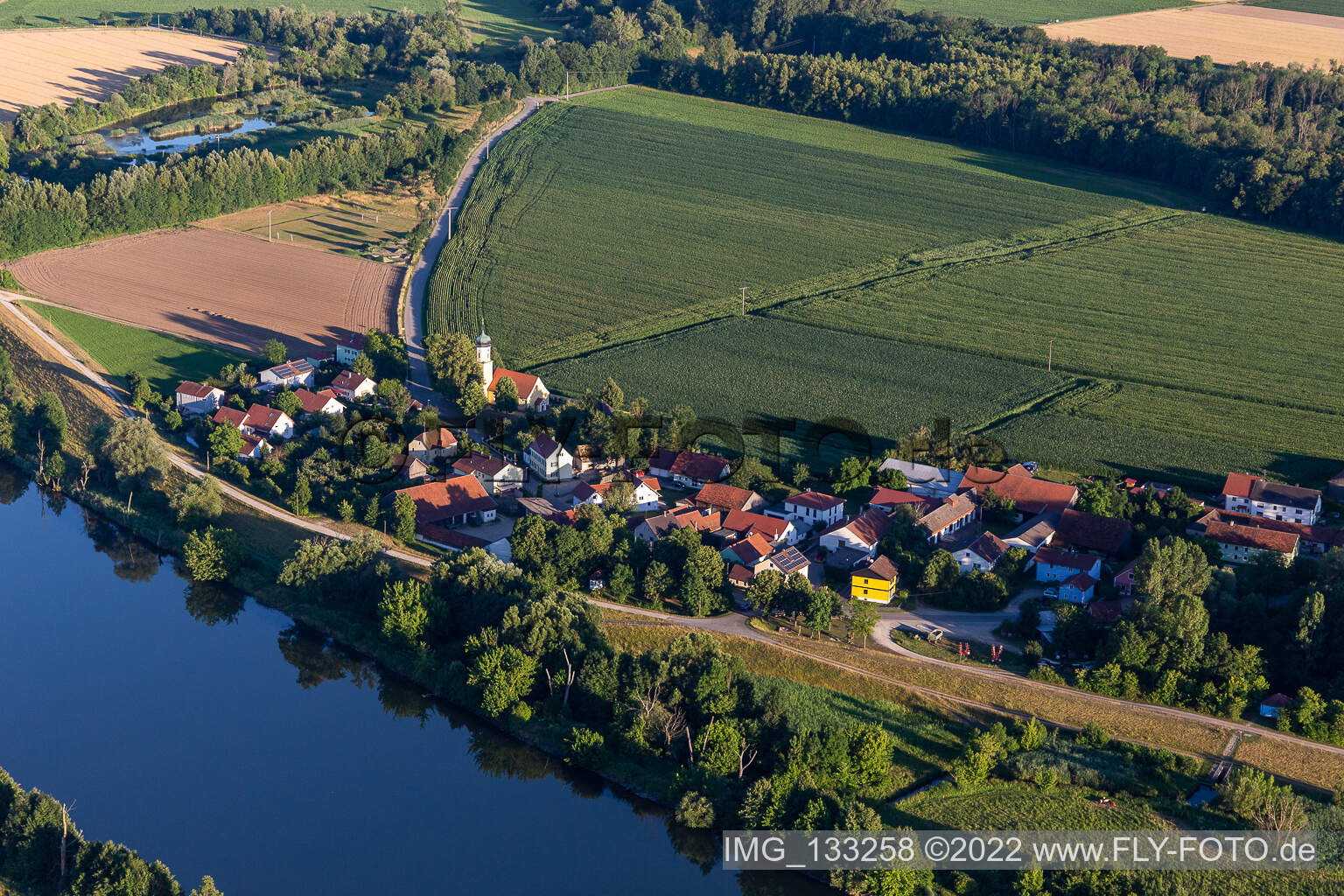 Luftaufnahme von Gmünd in Pfatter im Bundesland Bayern, Deutschland