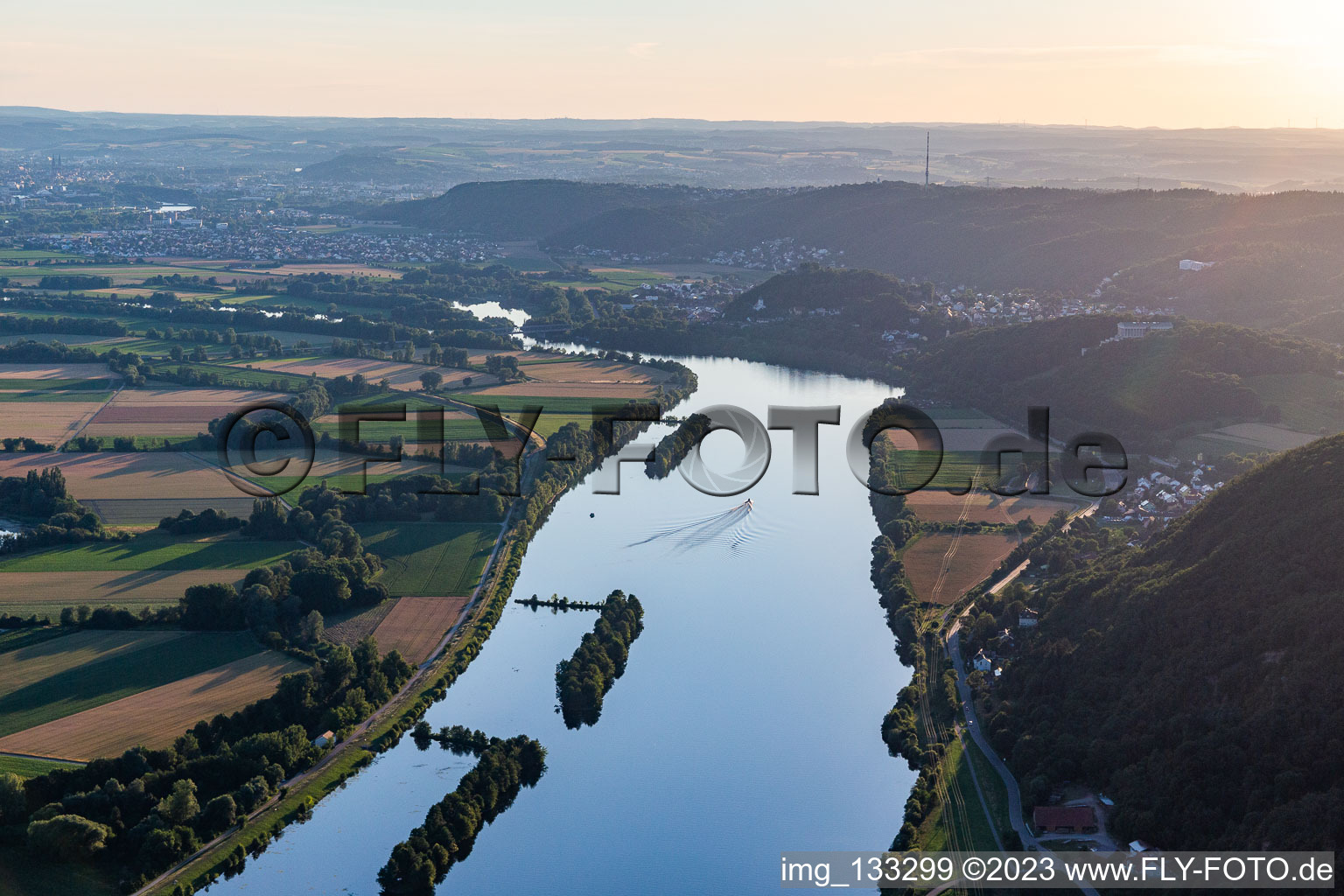 Walhalla über der Donau in Donaustauf im Bundesland Bayern, Deutschland