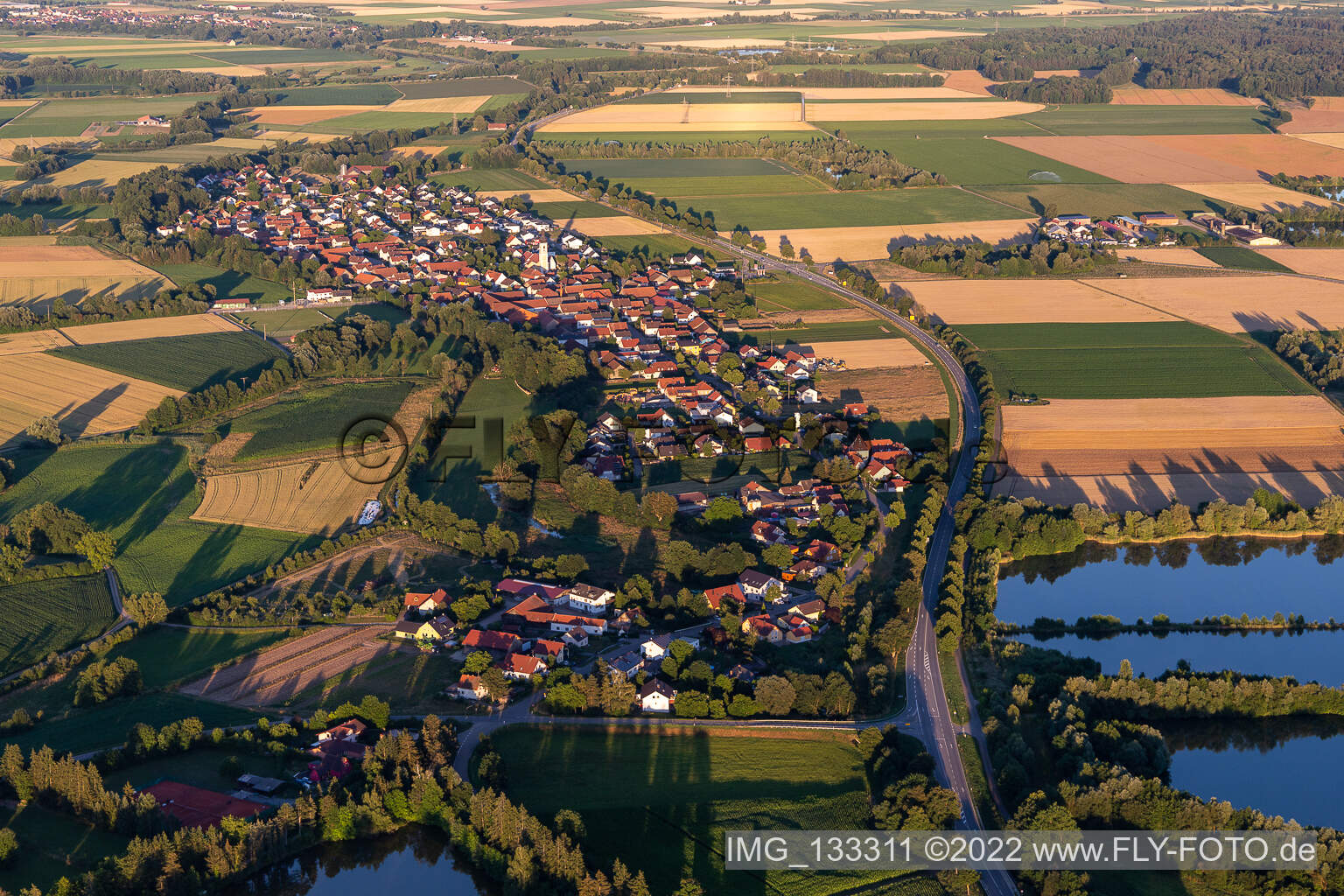 Luftbild von Geisling in Pfatter im Bundesland Bayern, Deutschland