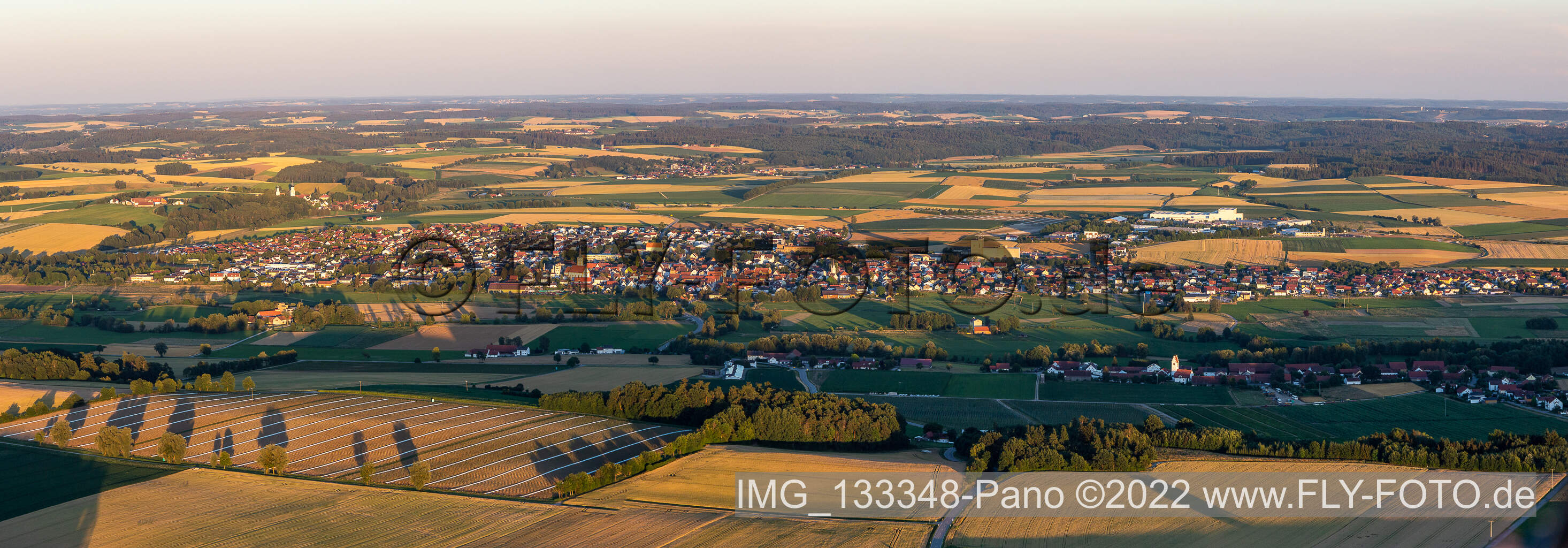 Luftbild von Geiselhöring im Bundesland Bayern, Deutschland