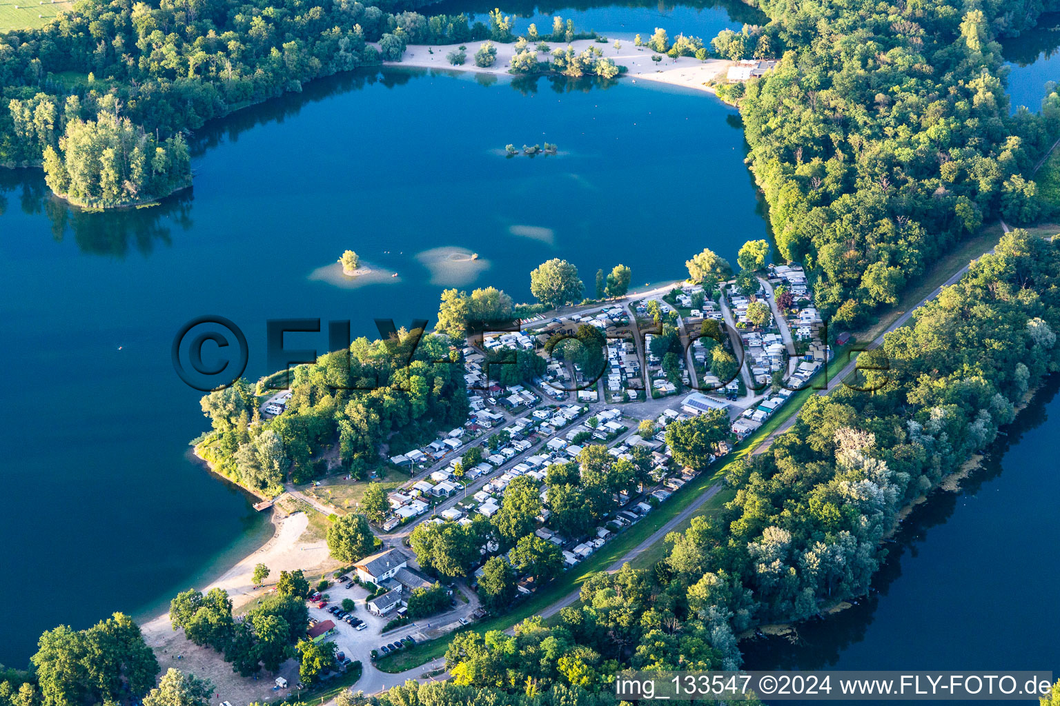 Badesee Lingenfeld im Bundesland Rheinland-Pfalz, Deutschland