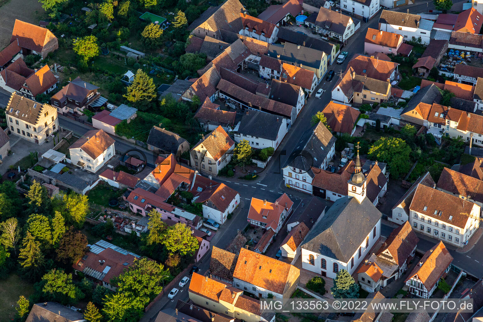 Westheim im Bundesland Rheinland-Pfalz, Deutschland aus der Drohnenperspektive