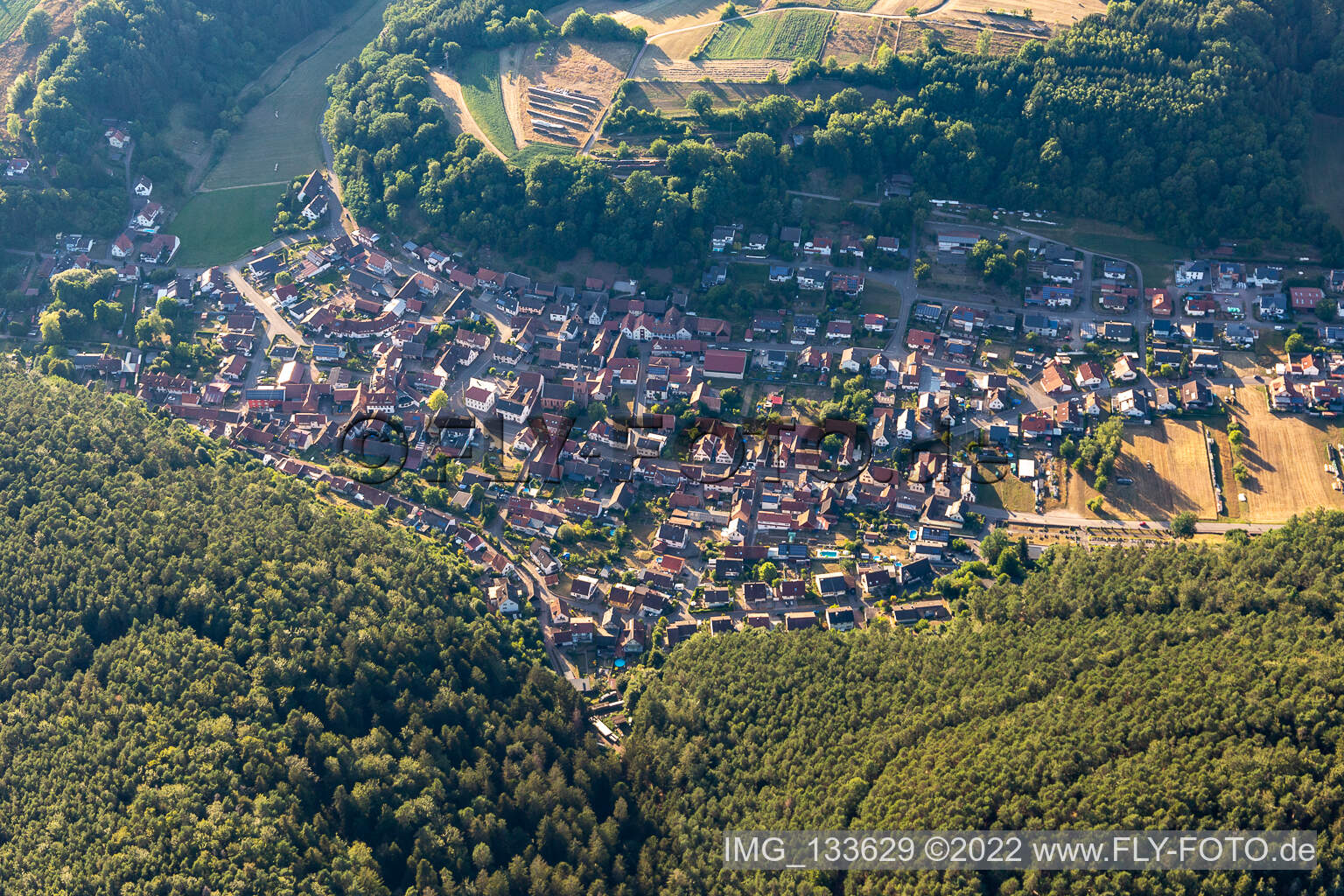 Vorderweidenthal im Bundesland Rheinland-Pfalz, Deutschland von der Drohne aus gesehen