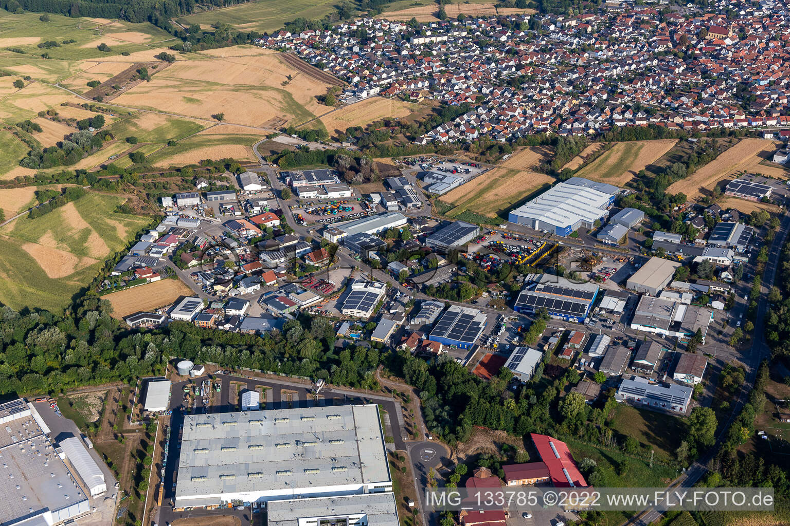 Gewerbegebiet Industriestr in Hagenbach im Bundesland Rheinland-Pfalz, Deutschland