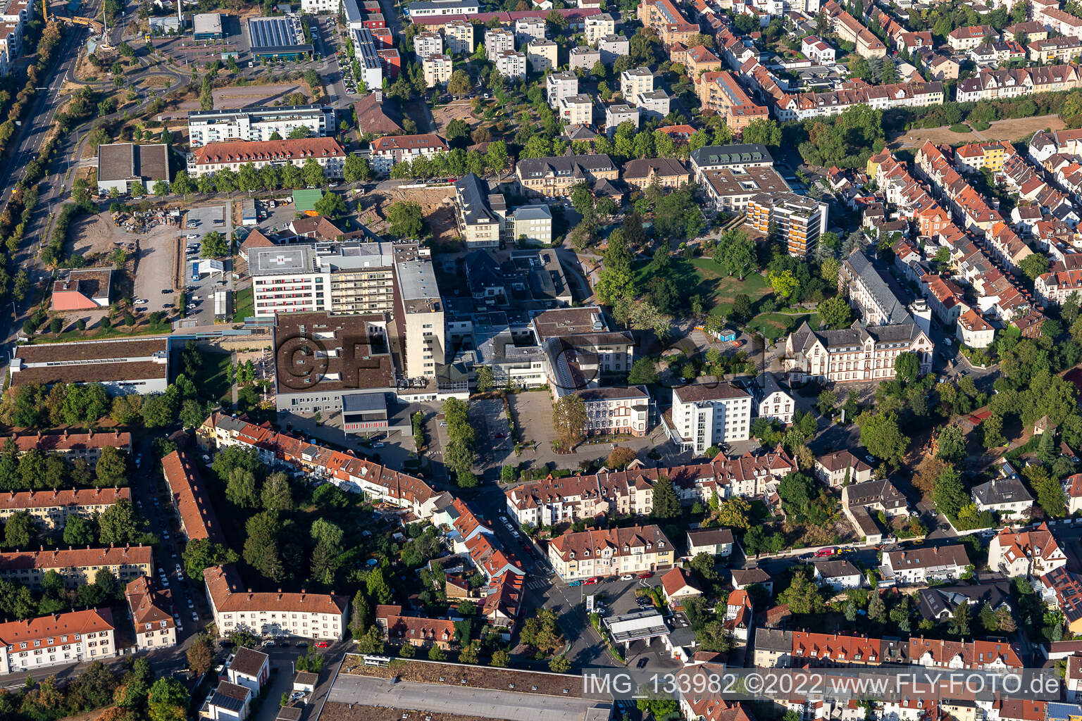 Luftbild von Diakonissen-Stiftungs-Krankenhaus Speyer im Bundesland Rheinland-Pfalz, Deutschland